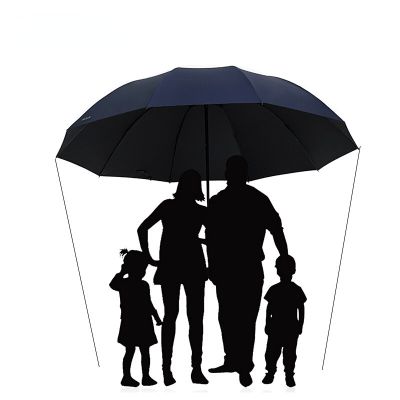 ร่มกันฝนอเนกประสงค์ขนาดใหญ่ร่มป้องกันแสงแดดพับได้สามคน