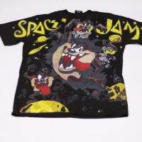 เสื้อยืดการ์ตูน Space Jam (1996) สเปซแจม ทะลุมิติมหัศจรรย์ สไตล์วินเทจ90 ผ้าฝอก (M/L/XL)