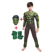 Kids Christmas Birthday Gifts Hulk Cosplay Muscle Costumes including Masks Halloween Children Costumes with gloves