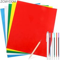 ZCMYDDM 10PCS Embroidery Transfer Paper Kit With 8pcs Water Erasable Pen Refills for Water Soluble Tracing Paper DIY Sewing Tool