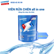 3 Viên Rửa Chén Bát Đậm Đặc All in one Seaways túi LẺ 3 viên X 12gr