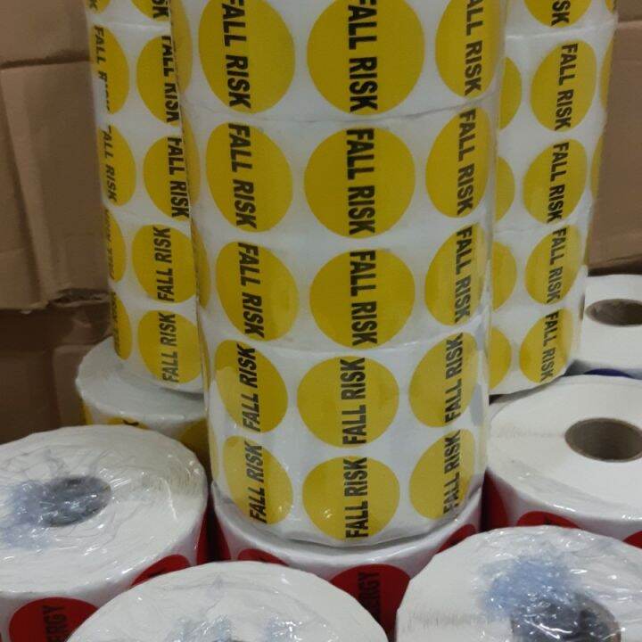 LABEL PENANDA RESIKO RUMAH SAKIT BULAT 3CM FALL RISK ( KUNING ...