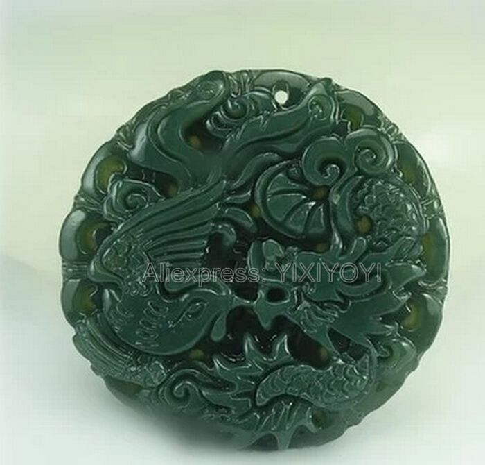 beautiful-natural-green-hetian-jade-carved-chinese-dragon-phoenix-amulet-lucky-pendant-free-necklace-certificate-fine-jewelry