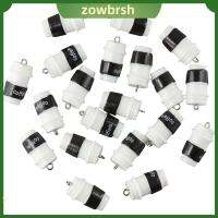 ZOWBRSH 20 pcs 23.5x13mm เครื่องรางเรซิ่นรูปถ้วยกาแฟ สีขาวและสีน้ำตาล เรซิน เสน่ห์ถ้วยกาแฟสีขาว ง่ายต่อการพกพา รู: 2mm เครื่องรางแก้วกาแฟเรซิ่นขนาดเล็ก งานฝีมือดีไอวาย