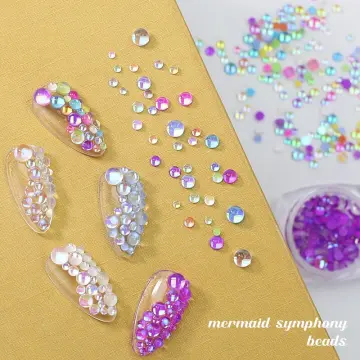 Glass Beads Mermaid Symphony Nail Art Gems Rhinestones Flatback