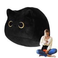 Heatable Cat Plush Black Cat Stuffed Animal Cat Toy Soft Stuffed Animal Pillow Cute Animal Toy Pillow Cushion For Women Kids