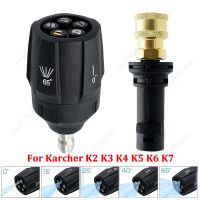 High Pressure Washer 5 Spray Angles Water Nozzle 0 15 25 40 65 With 1/4 Quick Connect Adapter For Karcher K2 K3 K4 K5 K6 K7