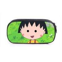 Chibi Maruko-Chan เด็กการ์ตูนกรณีดินสอนักเรียนระดับประถมศึกษาและมัธยมศึกษากรณีดินสอถุงเก็บเครื่องเขียนความจุขนาดใหญ่