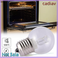 Cadiav 1ชิ้น E27 40W หลอดไฟโคมไฟเตาอบไมโครเวฟ220V ทนอุณหภูมิสูง500องศาสำหรับจอแสดงผลไฟใต้ตู้