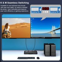 HDMI KVM Switch HDMI 2.0 USB 3.0 4K 120Hz Converter Video HDCP Data Dual Monito Extended Display USB Switcher