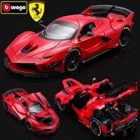 Urago 1:18 FXX K EVO รถเหล็กหล่อแบบสถิตรถของเล่นรถของเล่นโมเดลรถของเล่นสำหรับเด็ก