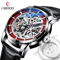 CHENXI/Chenxi mechanical watch mens waterproof luminous watch fully automatic hollow steel belt mechanical watch 【QYUE】