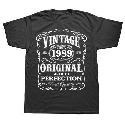 Funny Vintage Made In 1989 T Shirts Graphic Cotton Streetwear Short Sleeve Birthday Gifts Summer Style T shirt Mens Clothing XS-6XL