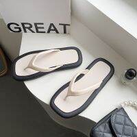 【MH】Fashion Simple Ladies Flip-Flops ถ่ายภาพกลางแจ้งรองเท้าแตะนักเรียน sd