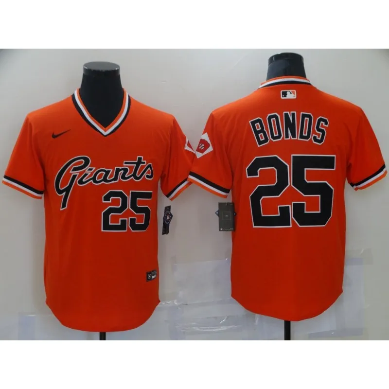 25 BARRY BONDS San Francisco Giants MLB OF Black/Orange Throwback