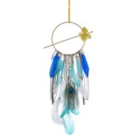 Feather Dream Catcher Wind Chimes 40cm Large Round Metal Ring Circle Lace Wall Hanging Dreamcatcher Wedding Bedroom Decorations