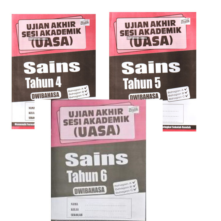 Ujian Akhir Sesi Akademik (UASA) Sains Tahun 4-6 Dwibahasa | Lazada