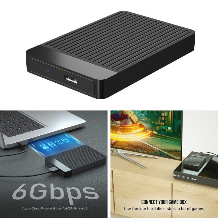 กล่องกล่องฮาร์ดดิสก์ขนาดใหญ่2-5นิ้วความเร็วสูง-uasp-เร่ง6tb-6gbps-usb3-0สายฮาร์ดดิสก์ภายนอกความเร็วสูงใช้งานได้จริงกล่องเคส-ssd-hdd-สำหรับใช้ในสำนักงาน