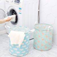 [COD] H716 foldable linen laundry basket waterproof storage bucket bathroom dirty clothes