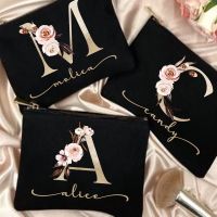 Personalized Custom Initial Name Makeup Bridal Shower Canvas Toiletry Organizer Bridesmaid Make Up