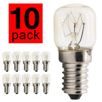 TIANFAN 10 Pack Pygmy Light Bulbs With SES E14 Screw Base 300 Degrees For Night Light Salt Lamp Oven Microwave