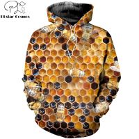 3D Printed Bee Keeper Hoodie and Sweatshirt Pure Raw Honey Harajuku Fashion Men hoodies Unisex Casual Jacket pullover DW0005