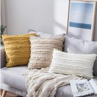 【LZ】✣❧✜  Nordic Style Decorative Throw Pillow Covers Boho Square Rectangle Cotton Linen Fabric Sofa Cushion Cover Soft Plain Pillowcases