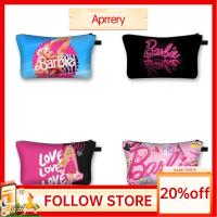 เครื่องประดับ Aprery Tas Kosmetik บาร์บี้สีชมพูเครื่องประดับเครื่องแป้งกระเป๋าเก็บของของขวัญวันหยุดกล่องดินสอการเดินทาง