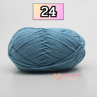 ไหมพรมคอตตอนนม 4ply หลากหลายสี ขนนุ่ม ? น้ำหนัก 50 กรัม ? [พร้อมจัดส่ง]? nt99