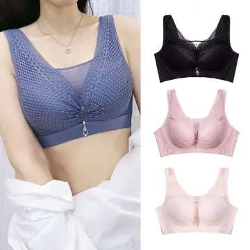 Buy Lace Tank Top Padded Breast Gather Adjustable Women Bra - Cream, Fashion
