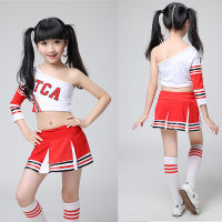 Cheerleader Costumes For Kids Sport Games Gymnastically Team Cheerleading Dance Dress School Uniform Street Dance Wear Skirt