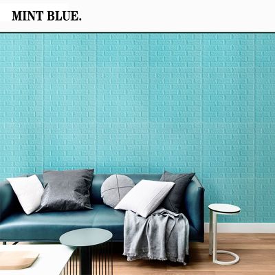 DIY Self Adhesive 3D Wall Tiles For Bedroom Living Room Decorative Foam Waterproof Wallpaper Wallpaper