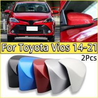 กระจกด้านข้างคู่ปีกฝาครอบฝาปิดกระจกมองหลังที่อยู่อาศัยรถยนต์ Toyota Yaris Vios 2014 2015 2016 2017 2018 2019 2021 2020