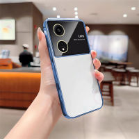 เคส OPPO Reno 8T 5G เคส OPPO Reno 8Z 7Z 8 Reno5 4G 5G เคส OPPO A98 A58 4G A17 A15 A16 4G เคส A15S เลนส์กล้องถ่ายรูปเต็มรูปแบบป้องกันชัดเจนแบบ HD ดูหรูหราเคสโทรศัพท์ชุบโลหะด้วยไฟฟ้า2023