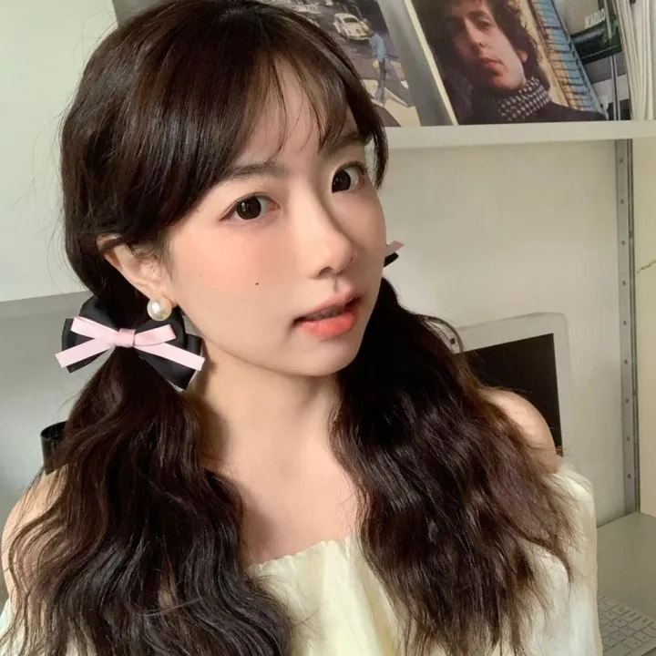 dgjkf-ผ้าผ้าทอ-กิ๊บติดผมโบว์-ริบบิ้นสำหรับเด็ก-โบว์น๊อต-คลิปผมเด็กหญิง-หวานหวานแหววว-balletcore-เครื่องประดับผมผู้หญิง-สาวๆ