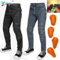 New summer Mesh Motorcycle Jeans Leisure Motocross Pants Breathable Riding Blue Jeans Obscure Protective Equipment Knee Gear