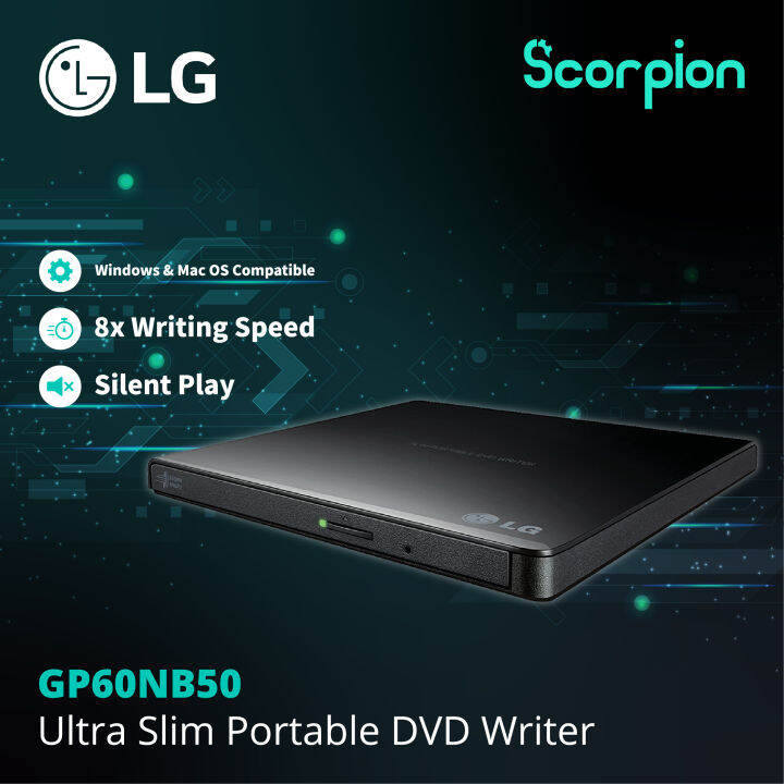 LG GP60NB50 Ultra Slim Portable DVD Writer Lazada