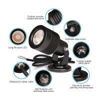 COB 6W LED Lawn Lamp IP66 LED Landscape Light Garden Decoration Outdoor Path Spotlights With Base Or Spike