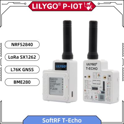 LILYGO® TTGO SoftRF T-Echo NRF52840 LoRa SX1262 433MHz 868MHz 915MHz BME280 Sensing Module 1.54 E-paper L76K GPS BLE NFC RTC