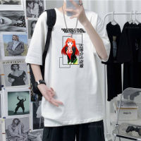 คุณภาพสูง เสื้อยืดคอกลม Anime The Quintessential Quintuplets Kawaii Miku Nakano Graphic T-shirt Sweet Style Cute Girls Plus Size Unisex Short T-shirts