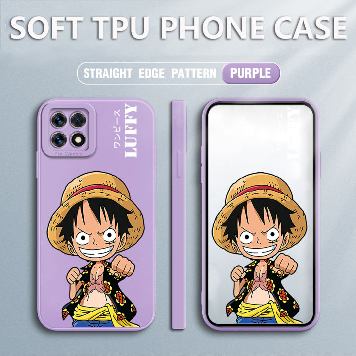 เคสโทรศัพท์-เคส-samsung-a22-5g-case-luffy-สแควร์ซอฟต์ซิลิคอนฟูลเฮาส์-ป้องกันการกระแทก-ฝาหลังยางกันกระแทก-สำหรับเด็กชายเด็กหญิง