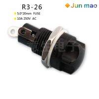 1PCS R3-26 inlet fuse holder 5 * 20MM button type fuse box fuse holder 10A 250V Electrical Circuitry Parts