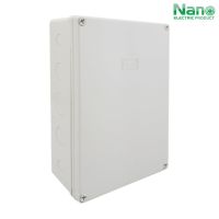 NANO-207W กล่องพลาสติกกันน้ำ สีขาว ขนาด 8x12x4" (200x300x104.50 mm.)