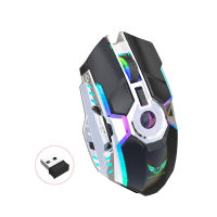 ZERODATE T30 2.4G Wireless Mouse Rechargeable RGB Glow 2400 DPI Mouse Ergonomic Design Gaming Mice For PC Laptop Computer Gamer