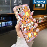 เคส Dienya สำหรับ Realme C21การ์ตูน Pokemon ใหม่พื้นผิวขอบสี่เหลี่ยมเคสซิลิกาเจลนิ่มกันกระแทกเคสมือถือรวมทุกฝาครอบป้องกันเลนส์กล้องถ่ายรูป