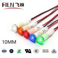 FILN 10mm 12v 24v 220v 110v Signal Lamp Led Indicator Light With Various Length For Oven