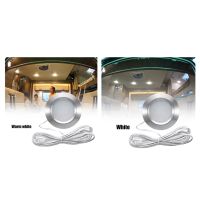 12LED RV Boat Recessed Ceiling Light 12V Led Lights Round Shape Ultra-Thin Camper Interior Lighting Small Downlight with Cable