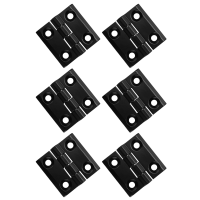 6 x Black Aluminum Furniture Cabinet Door Hinge 50mm x 50mm