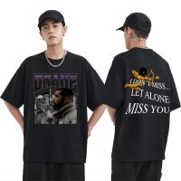 Rapper Drake Graphic T ShirtsDrizzy I Dont Miss Let Alone Miss You Double Sided Printed T-shirt Summer Men Cotton Tops