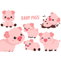 ตัวรีดติดเสื้อลาย F.138 BABY PIGS ลายหมูน้อยน่ารัก รีดง่ายแผ่นฟิมล์รีดร้อนติดเสื้อ